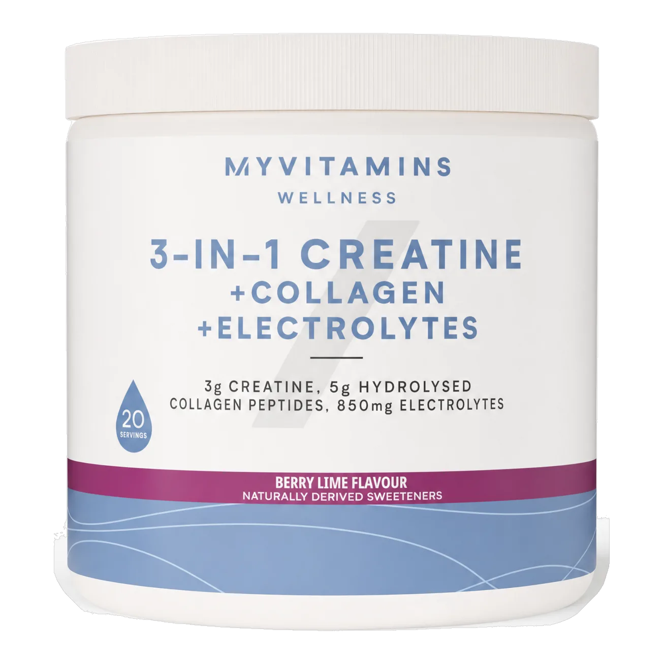Myvitamins 3-in-1 Creatine + Collagen + Electrolytes Mixed Berry Lime 237g
