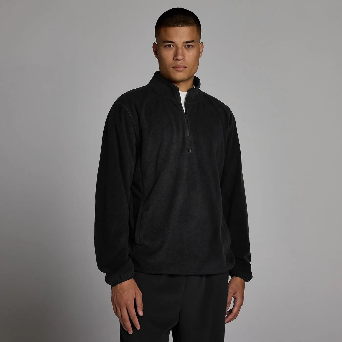 MP Herren Fleece mit 1/4-Reißverschluss – Schwarz – L