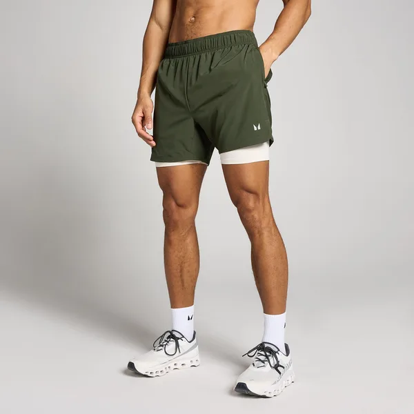 MP Heren 5 2-in-1 Training Short Bosgroen XXXL