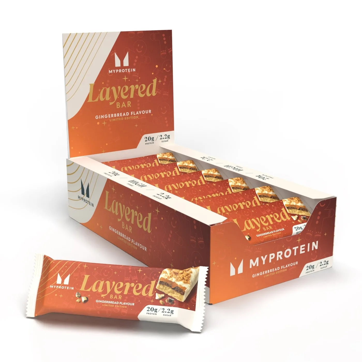 Layered Protein Bar Gingerbread