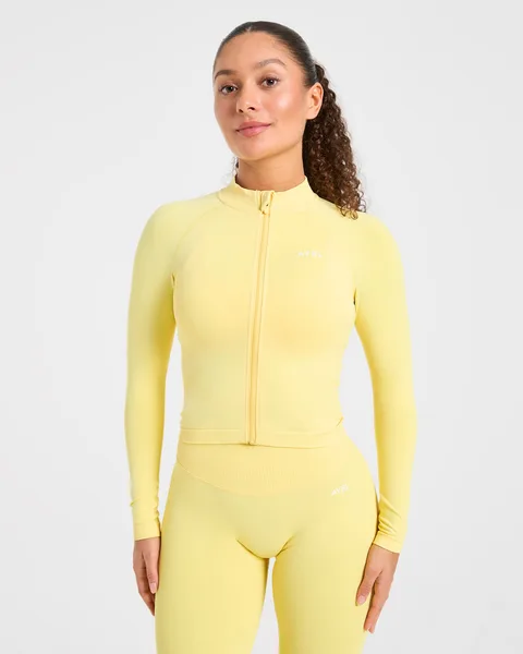 Enhance Seamless Jacket Bright Geel