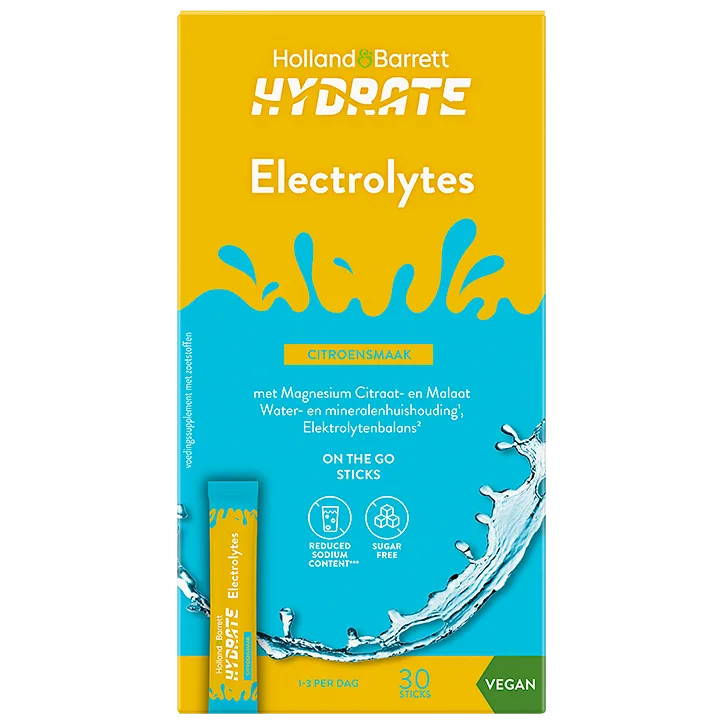 Hydrate Elektrolytenpoeder Citroensmaak 30 sticks