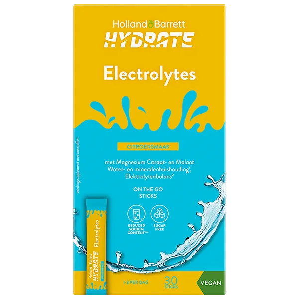 Hydrate Elektrolytenpoeder Citroensmaak 30 sticks