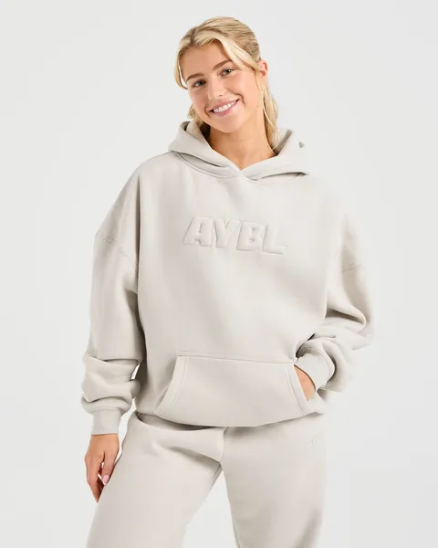 Classic Plush Oversized Hoodie Sand