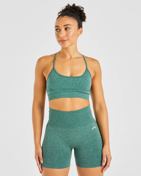 Empower Seamless Sports Bra – Forest Green Marl