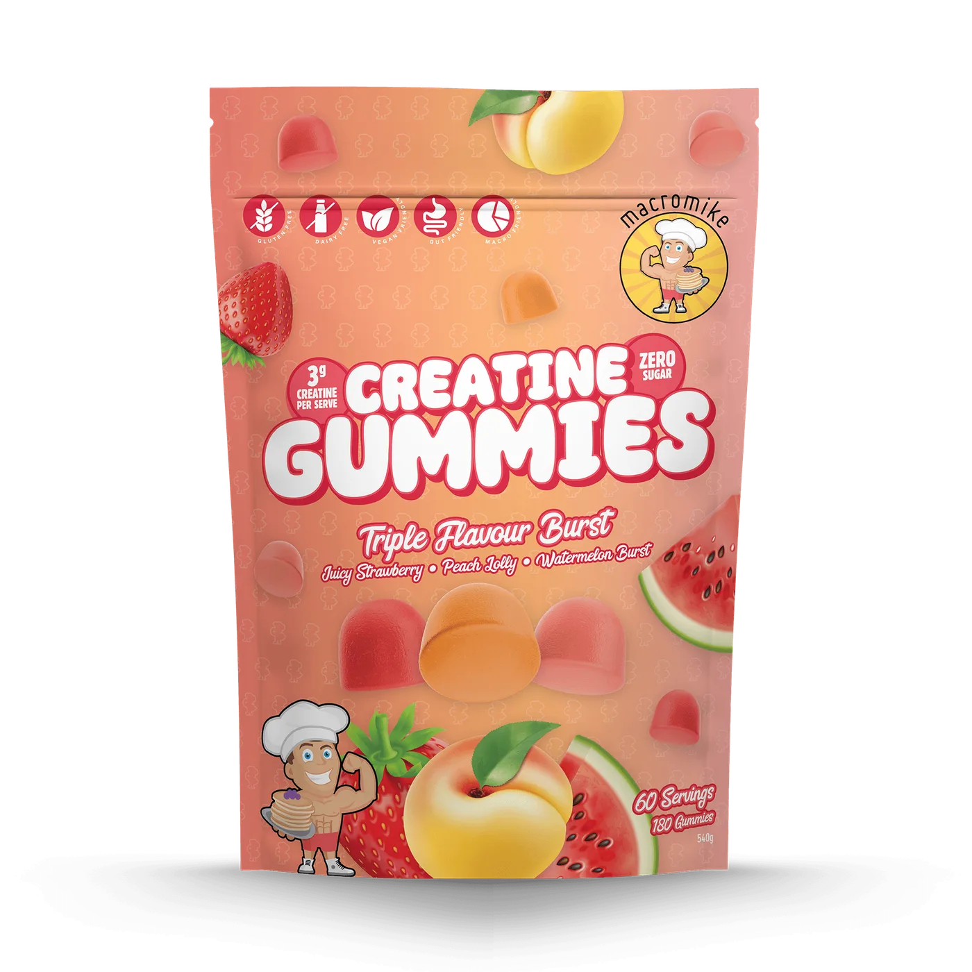 Triple Flavour Burst Creatine Gummies
