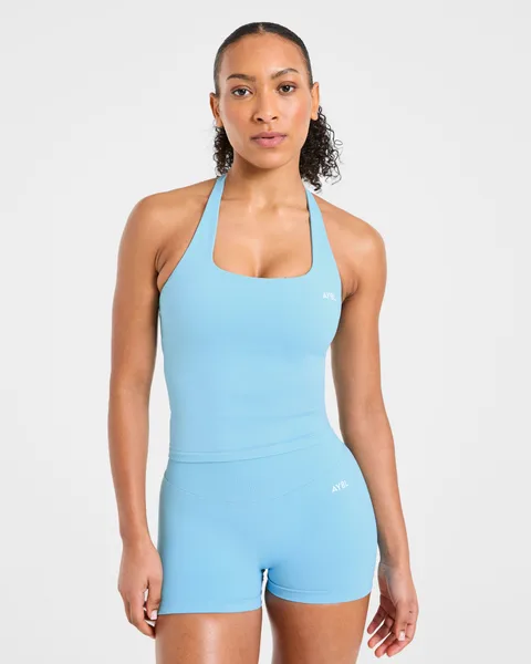 Enhance Seamless Halterneck Top – Powder