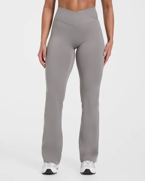 Sculpt Wrap Flared Leggings Smoke