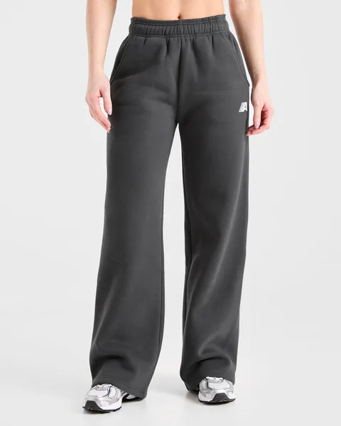 Retro Athletics Oversized Straight Leg Joggers Charcoal
