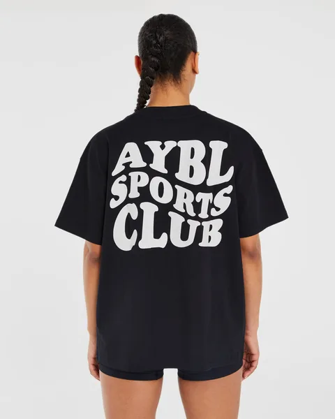 Sports Club Wavy Oversized T Shirt