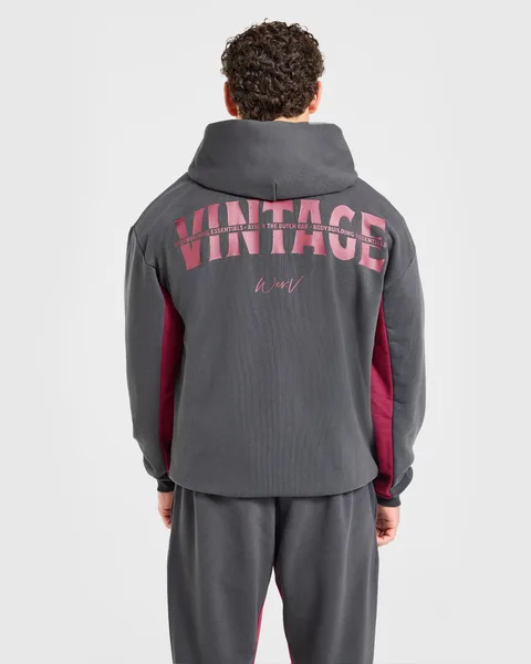 Wesley Vissers x Oversized Zip Up Hoodie Charcoal