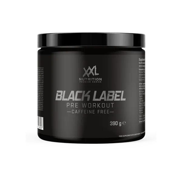 Label Pre-Workout Cafeinevrij 30 Doseringen