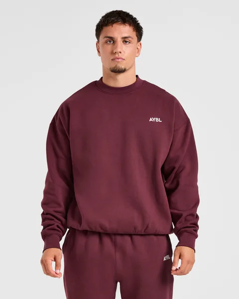 Essential Oversized Sweater Burgundy
