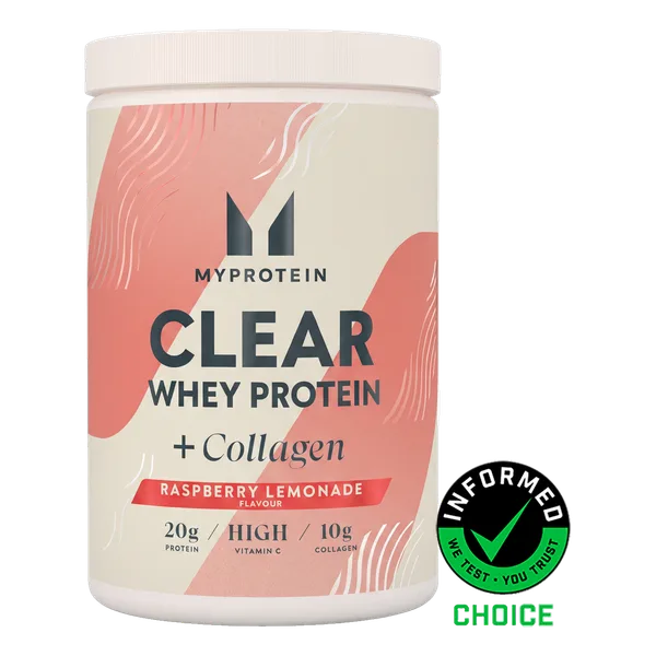 Clear Whey Protein Isolate – Raspberry Lemonade + Collagen – 500g
